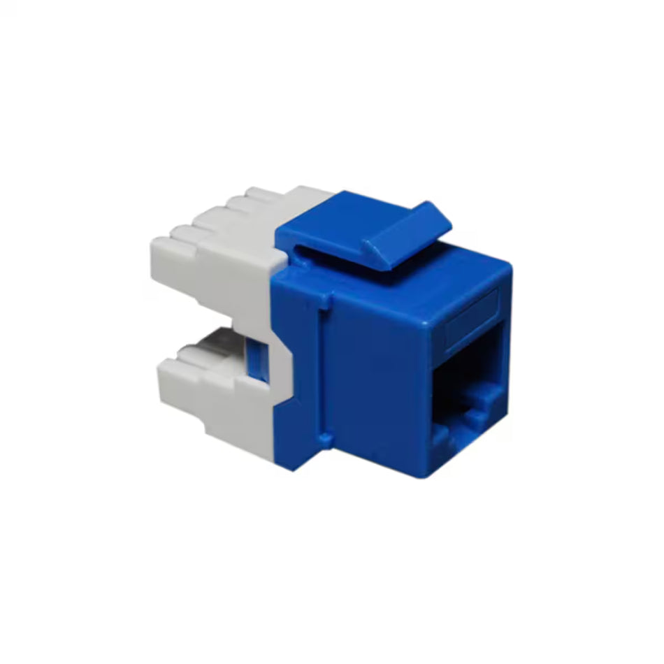 CONNEX BLUE CAT6 110 KEYSTONE JACK INSERT 180 DEGREES