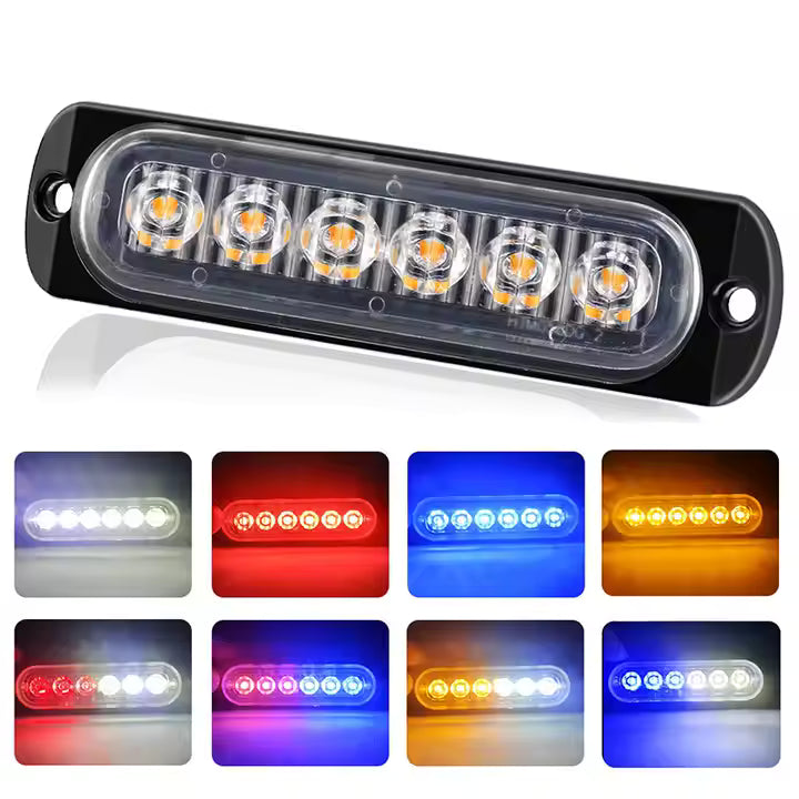 Waterproof LED 12V Flasher Warning 6 LEDs for Outdoor Security Boxes