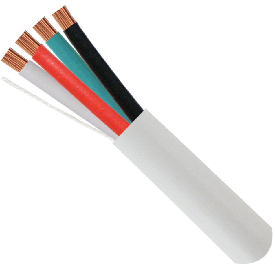 AUDIO CABLE,16AWG X 4,FT4, 65 STRAND, 500 FEET, WHITE