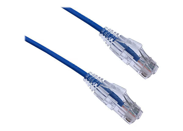 1FT Cat6A 10 Gig Ultra Thin Patch Cable BLUE