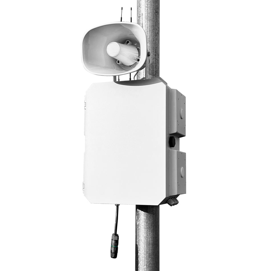 All-in-One Outdoor Security Enclosure with Power, Surge Protection, and Multi-Device Mounting (Pole/Wall) 40×29×17.9cm