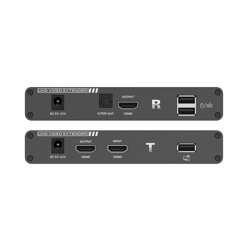 AV Planet - LKV676KVM 4K@60Hz HDMI2.0 point to point extender over Single CAT6/6A/7 Cable up to 70M, HDR10 Zero latency ipcolor technology, With KVM Function Transmitter and Receiver Kit