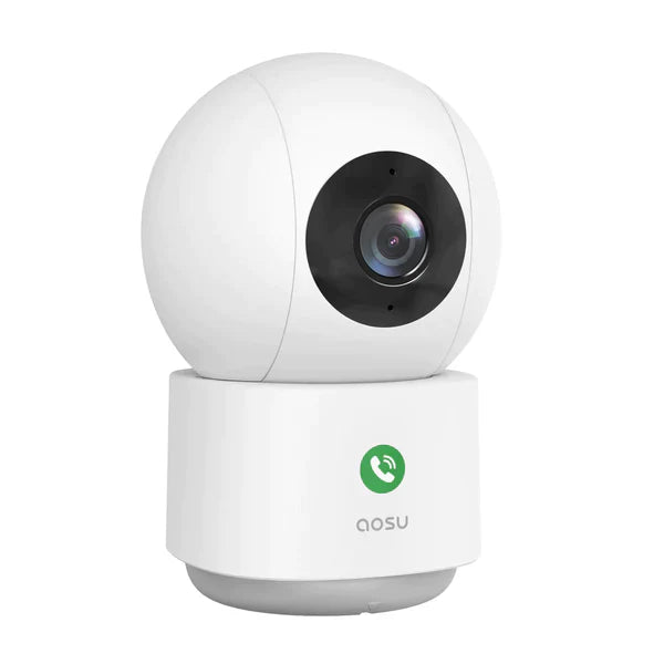 AOSU 2K Security Camera Indoor, 3MP Baby Monitor Pet Dog Camera, One-Touch Call,
