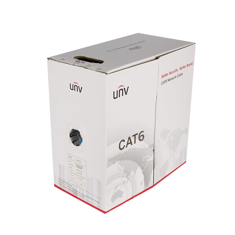 UNV CAT6 UL CMR (550 MHz) 23AWG Riser 1000FT Pull Box Network Cable