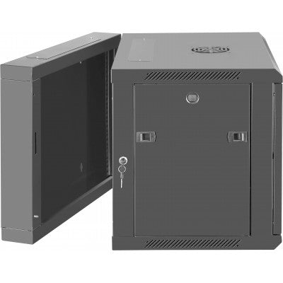 CAT100UD-12UBK: 12U Rear-Hinged Wall Mountable Cabinet Networking