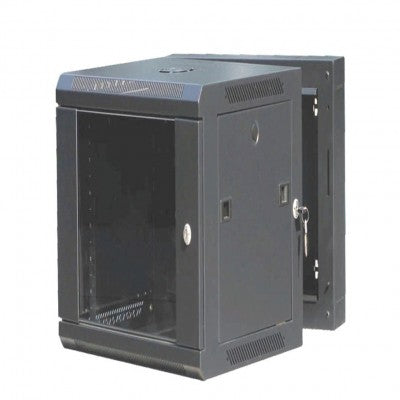 CAT100UD-12UBK: 12U Rear-Hinged Wall Mountable Cabinet Networking