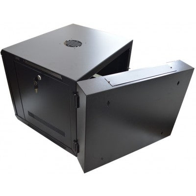 CAT100UD-06UBK: 6U Rear-Hinged Wall Mountable Cabinet Networking