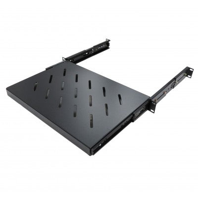 CAT105-12: 1U 12in Sliding Vented Rack Server Shelf