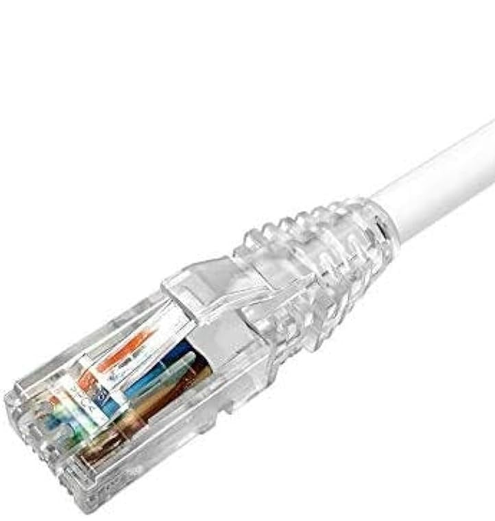 6" Cat6A 10 Gig Ultra Thin Patch Cable WHITE
