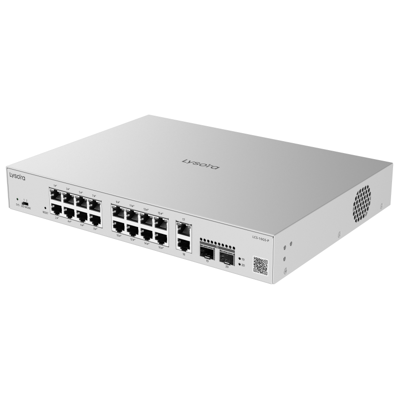 Lysora LCS-16GS-P , 16-Port Cloud Managed PoE Switch with 250 W PoE