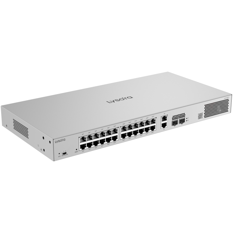 Lysora LCS-24GS-P , 24-Port Cloud Managed PoE Switch with 370 W PoE