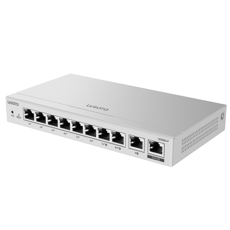 Lysora LR300G-P 10-Port Gigabit Cloud Managed PoE Router