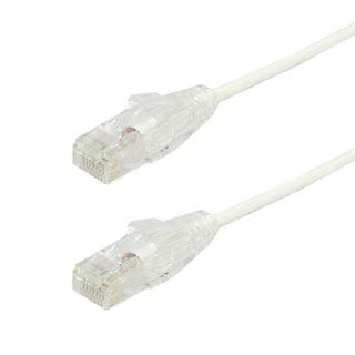 1FT Cat6A 10 Gig Ultra Thin Patch Cable White (CT6-1F-WH)