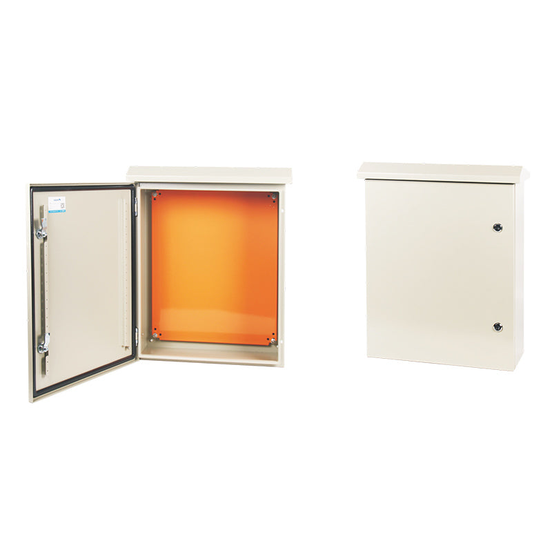 Outdoor Weatherproof Steel Enclosure Box With Rain Roof Top & Pole Mounting Kit SP-605020P