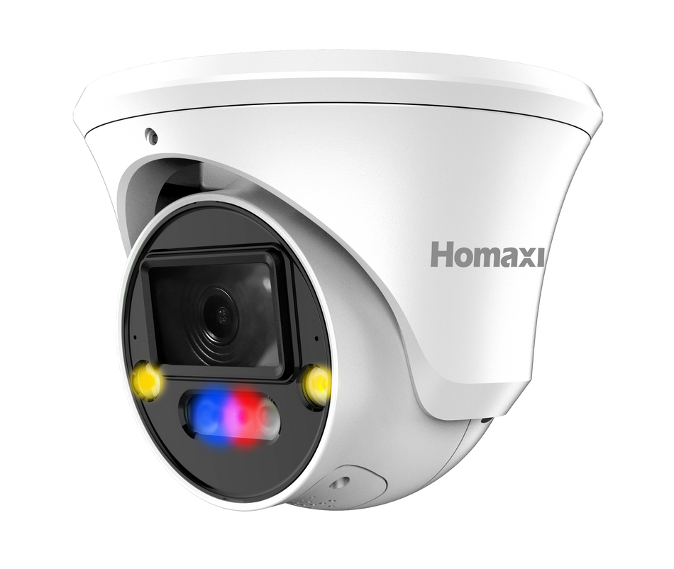 Homaxi 4MP Active Deterrence Fixed Turret Network Camera IPC6TF4R4-AD-TPMSCR